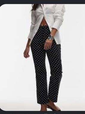 Zara Black and White Polka Dot Flare Pants